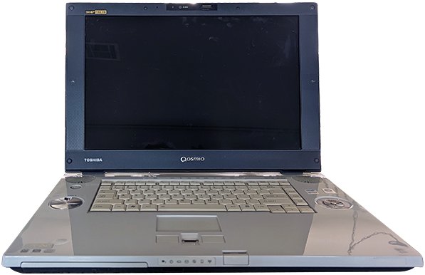 Picture of the Qosmio laptop.